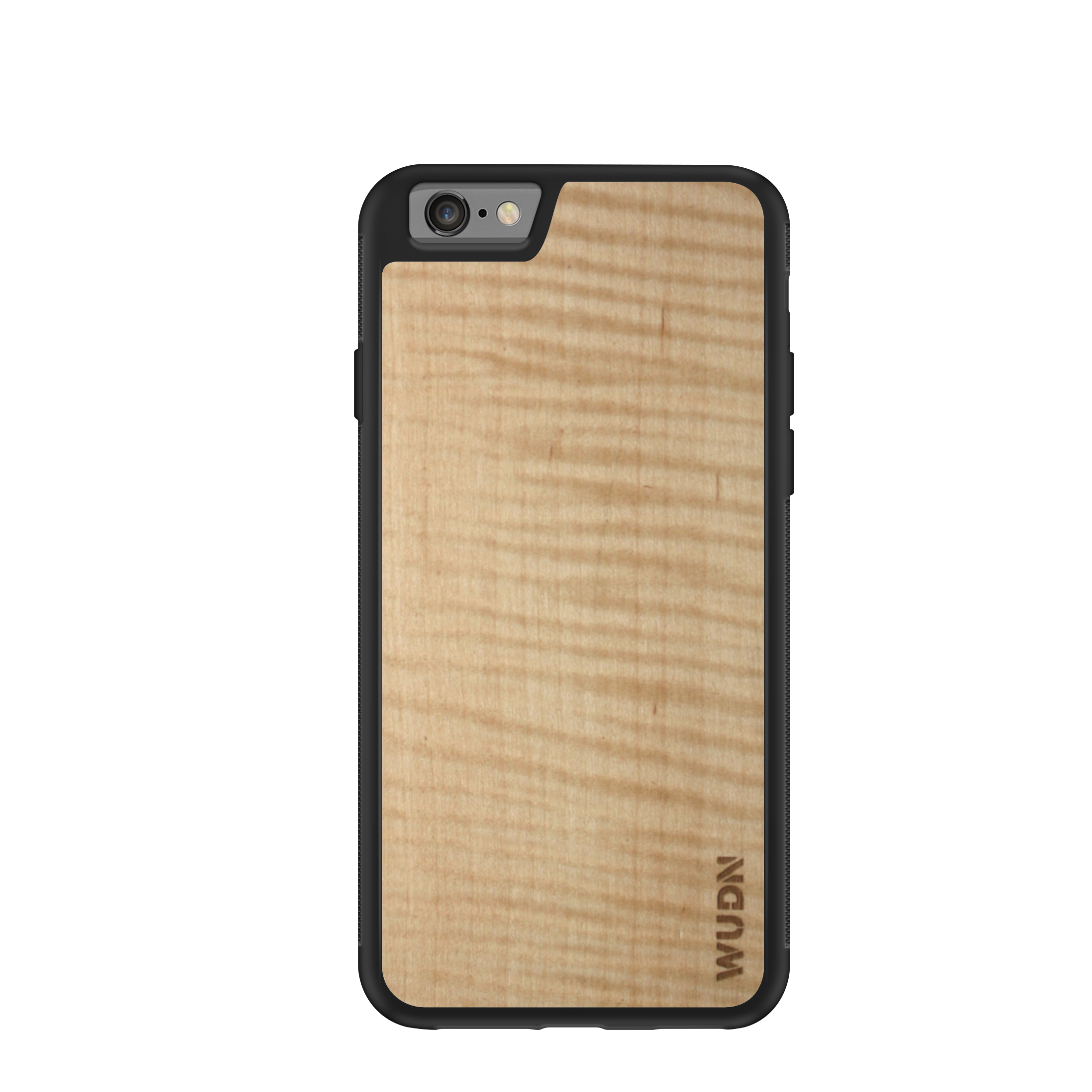Customizable Slim Wooden iPhone Case Black