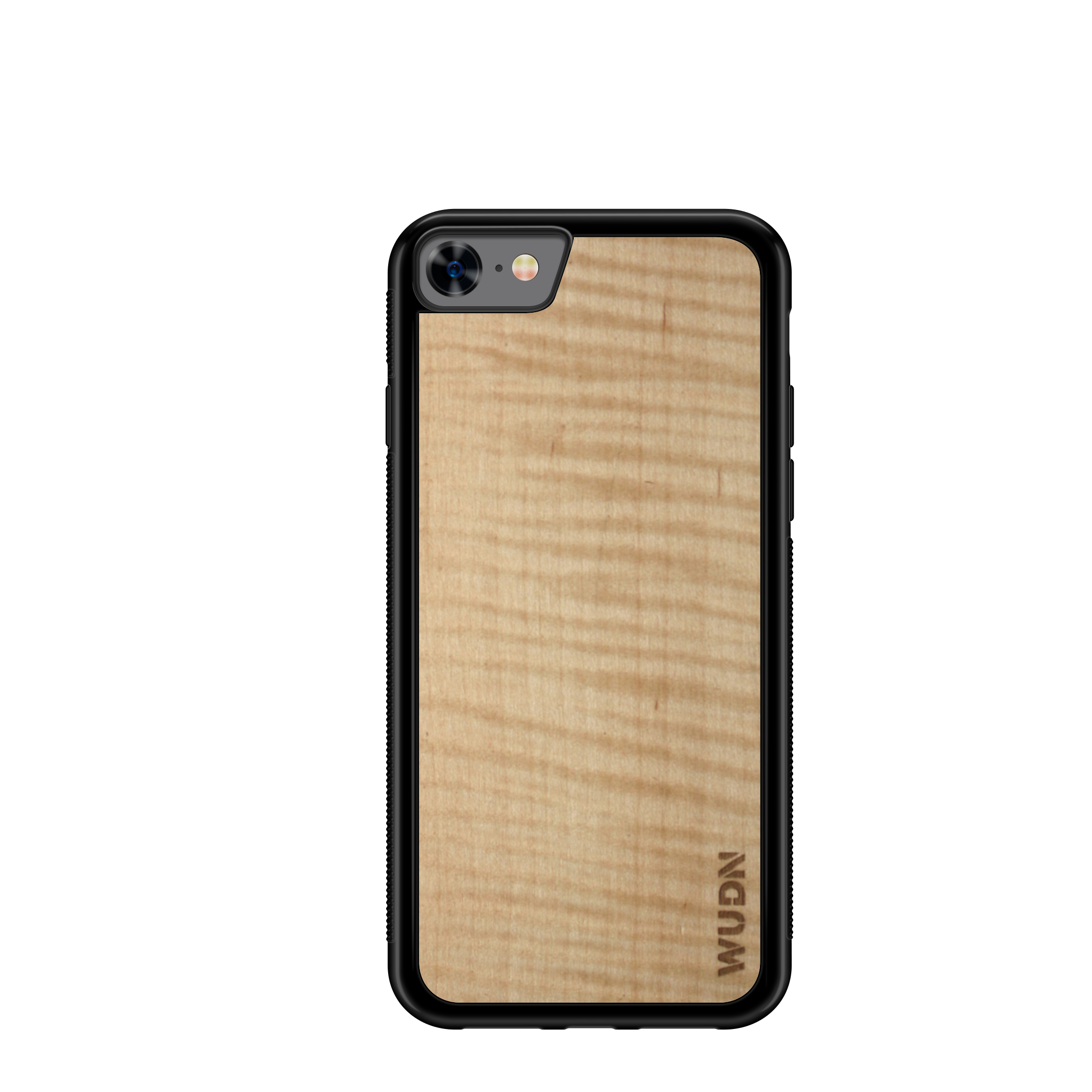 Customizable Slim Wooden iPhone Case Black