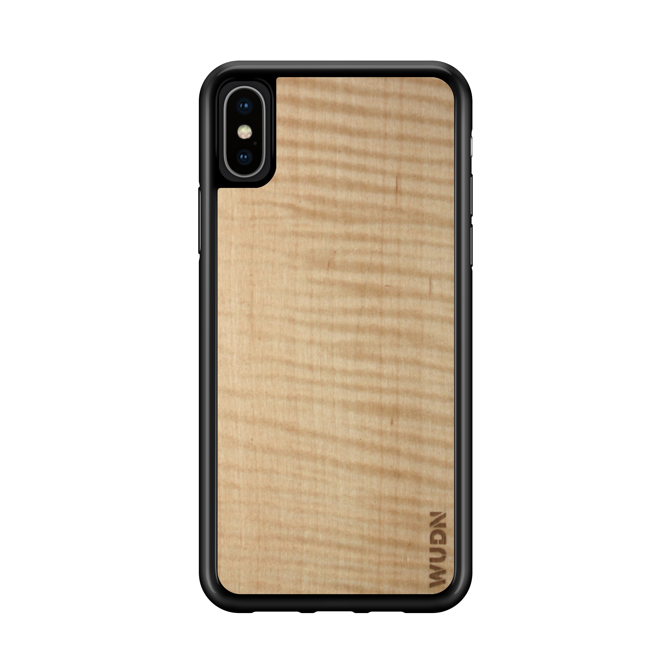 Customizable Slim Wooden iPhone Case Black