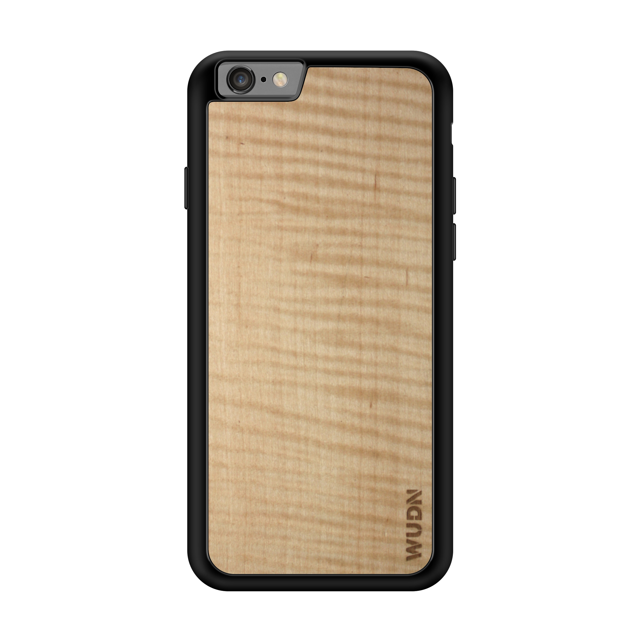 Customizable Slim Wooden iPhone Case Black