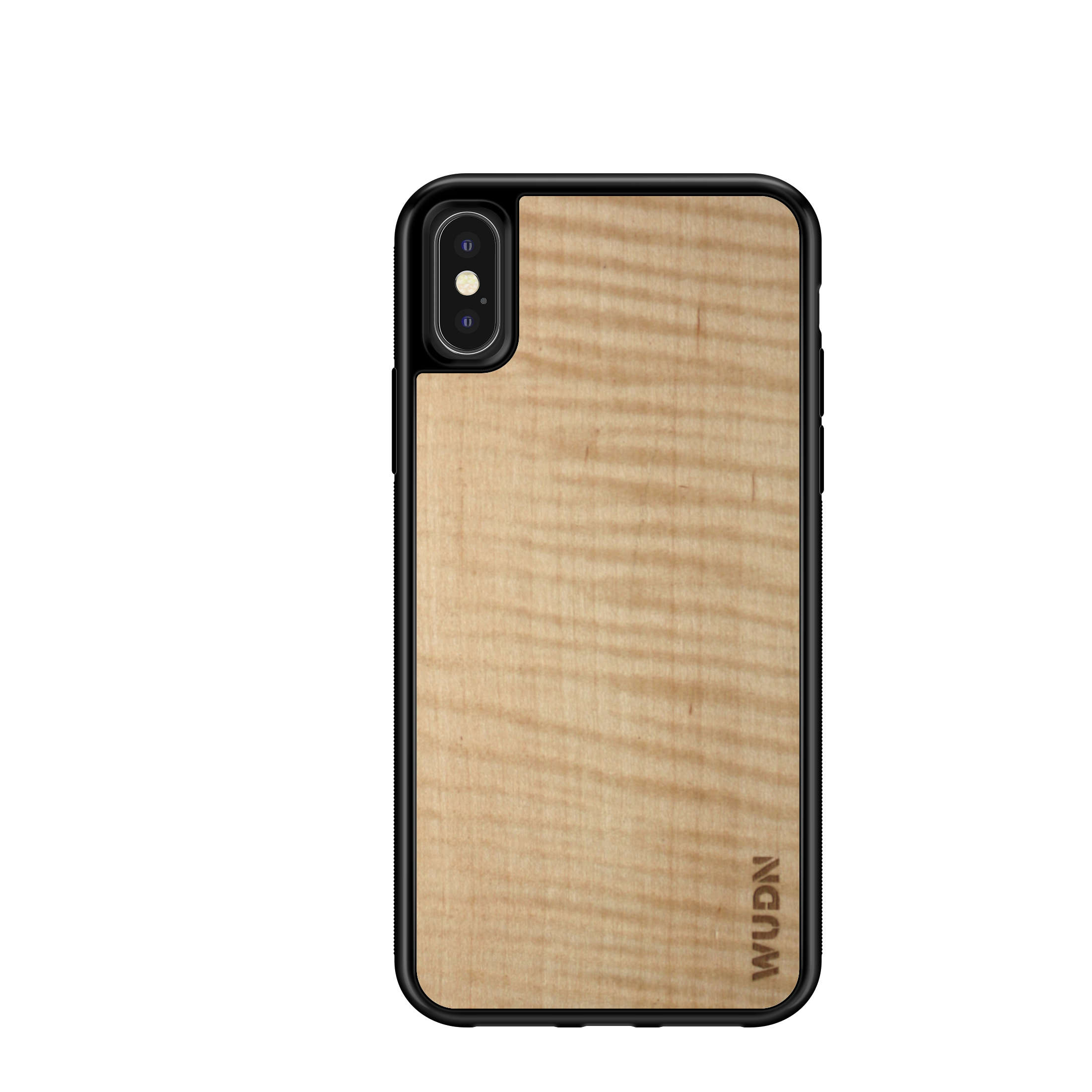 Customizable Slim Wooden iPhone Case Black